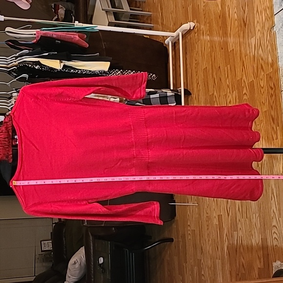 A. Beyer Fit and Flare Sweater Dress With Scarf Juniors Size Large - Picture 12 of 14